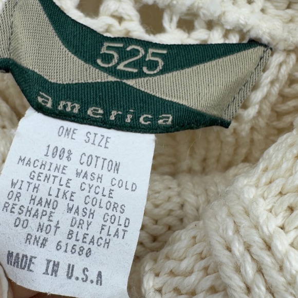 Vintage Chunky Cable Knit Poncho Cream One Size - Picture 4 of 4